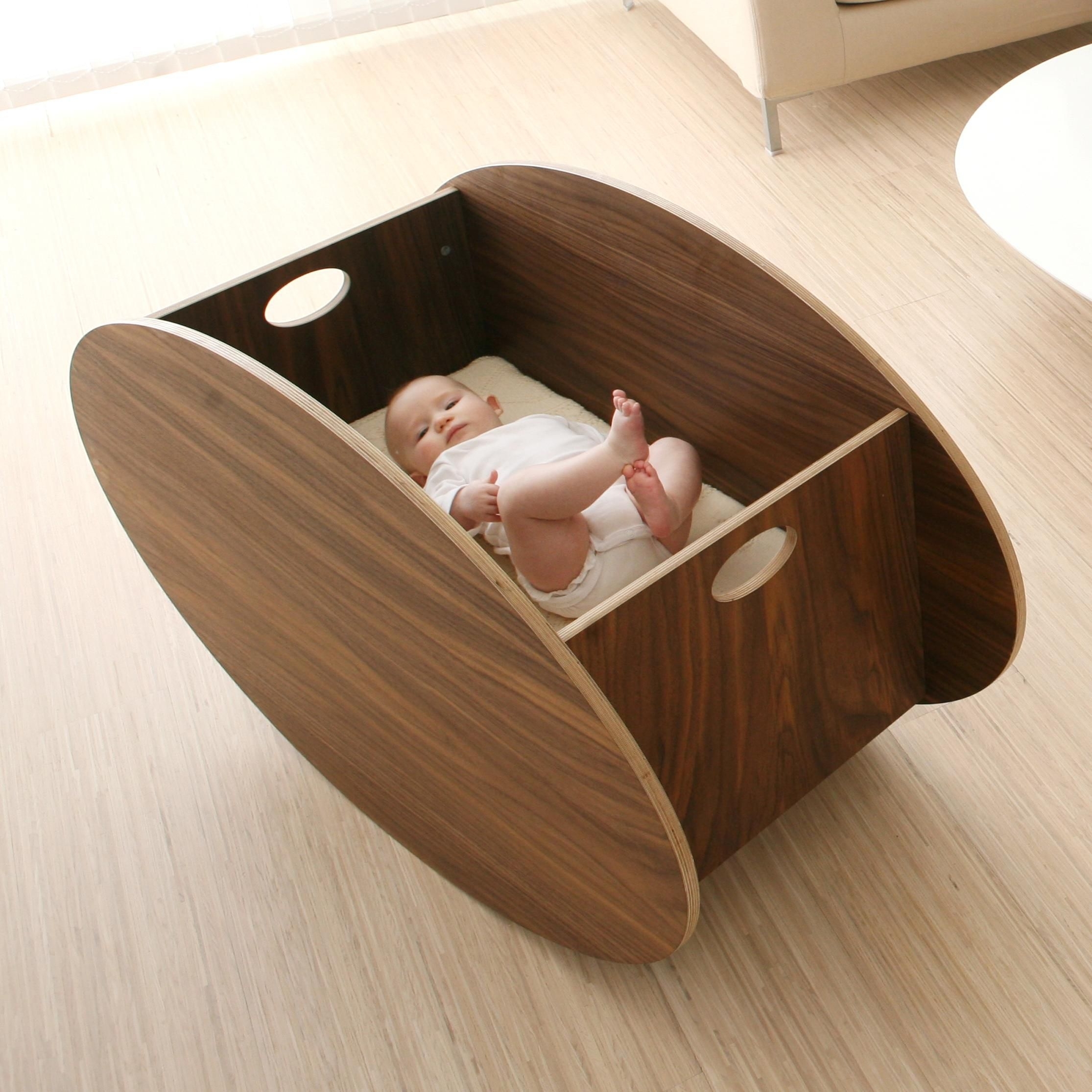 wooden rocking cradle for baby