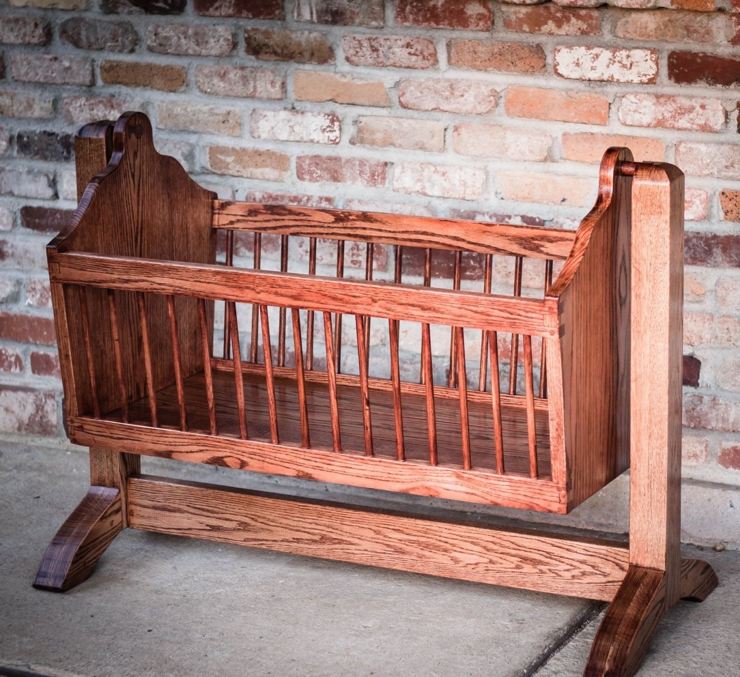 handmade wooden bassinet