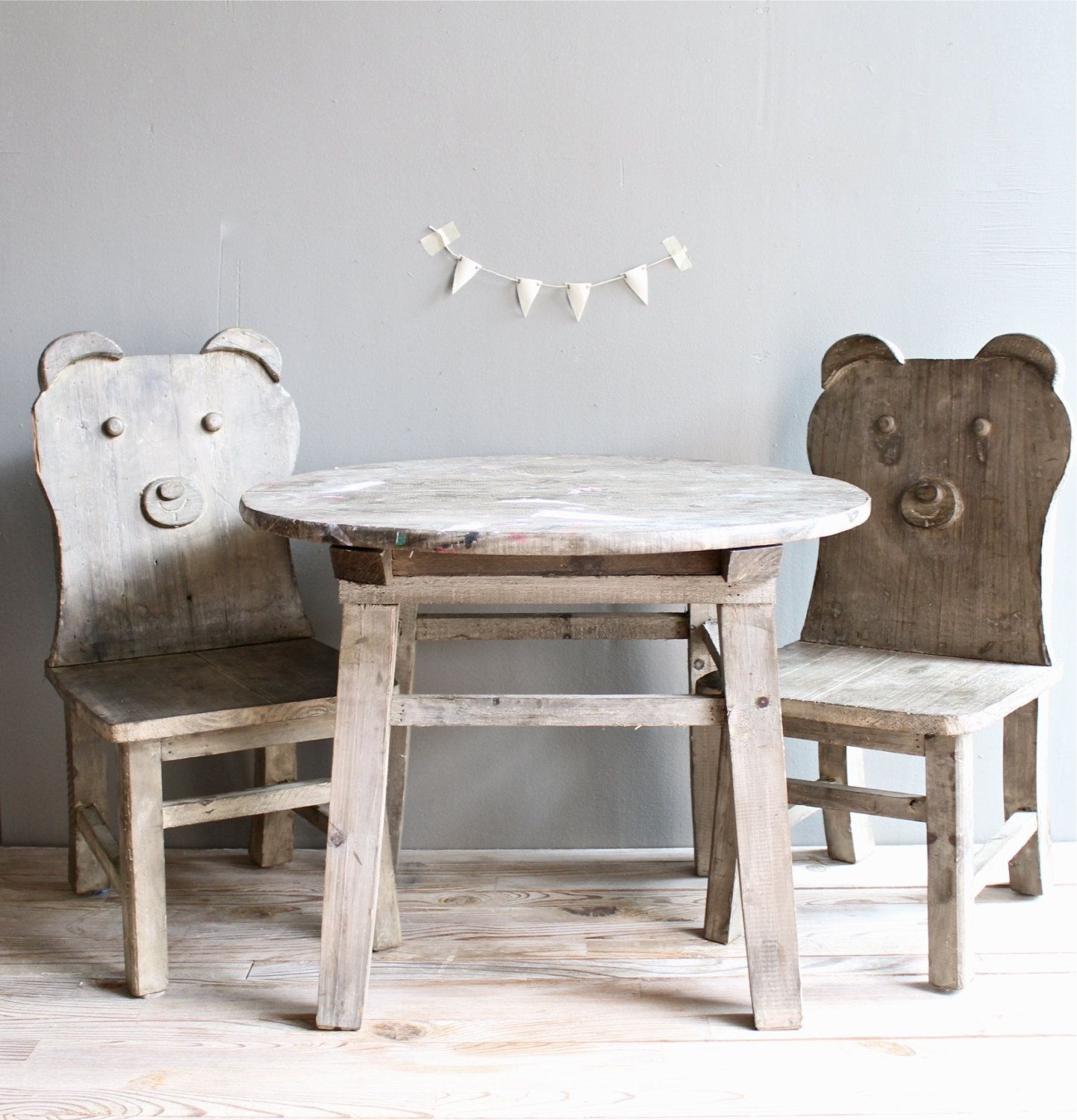 handmade childrens table and chairs