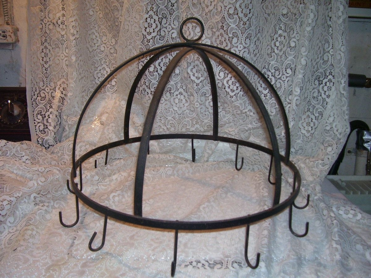2 Hand Forged S Hooks 2.55" Wrought Iron Rustic Antique Kitchen Pot Hanger Rack 